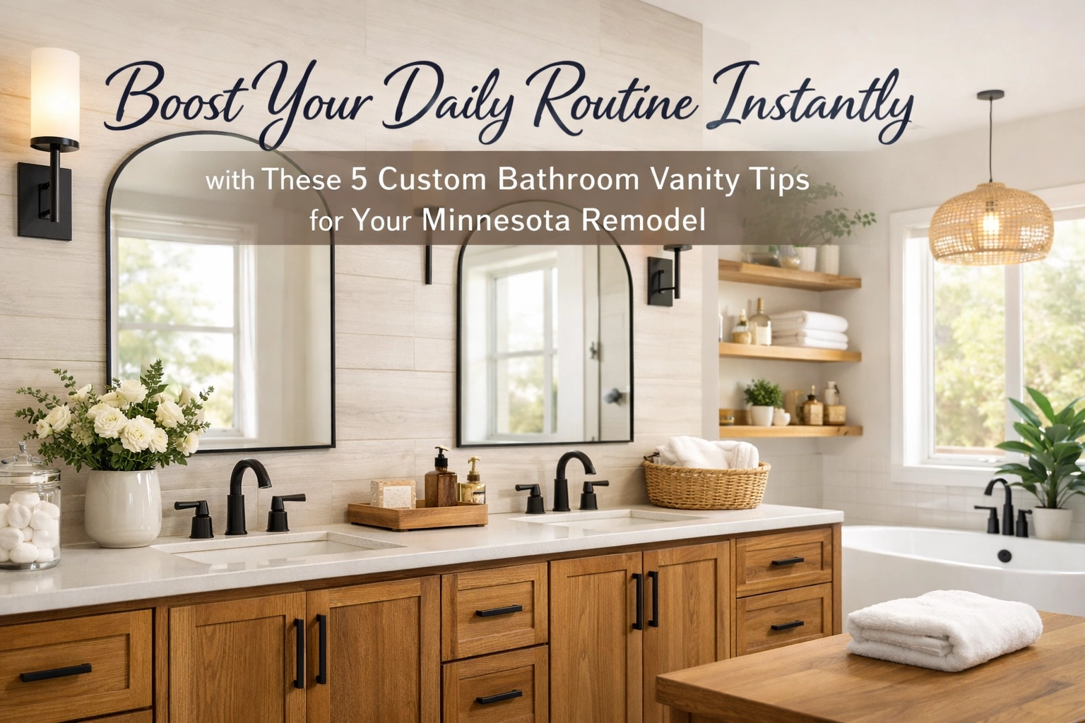 Boost Your Daily Routine Instantly with These 5 Custom Bathroom Vanity Tips for Your Minnesota Remodel