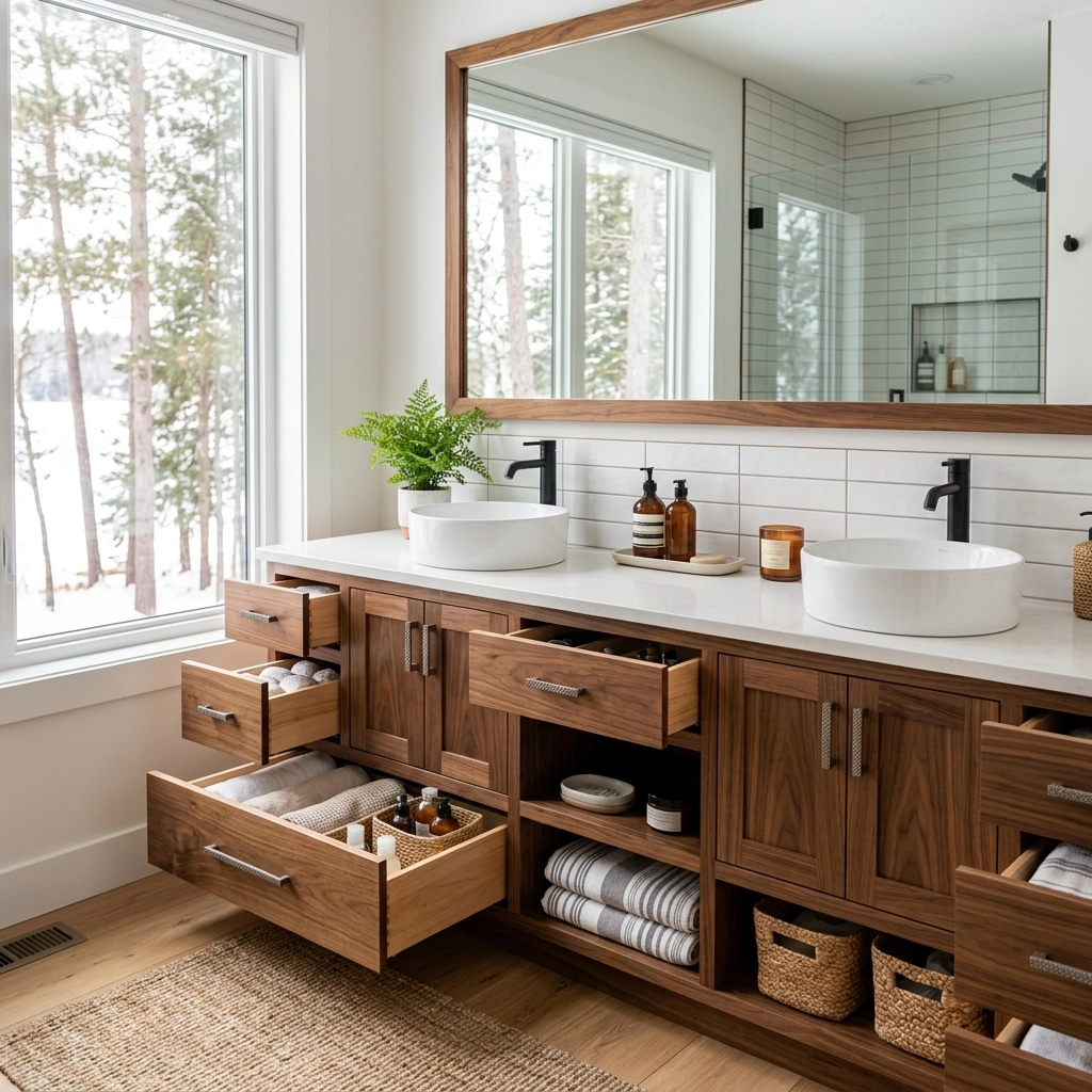 Struggling for Custom Bathroom Vanity Storage? 50+ Minnesota-Inspired Examples